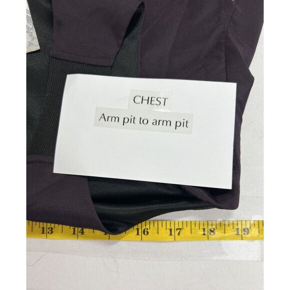 Ophilia For FC Womens Med Sleeveless Dark Purple Short Ballon Silk Like  Dress - Picture 7 of 12